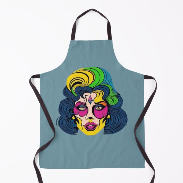 Item preview, The abstract psychedelic multicolored face of a woman with classic features designed and sold by JaroDesign2023.