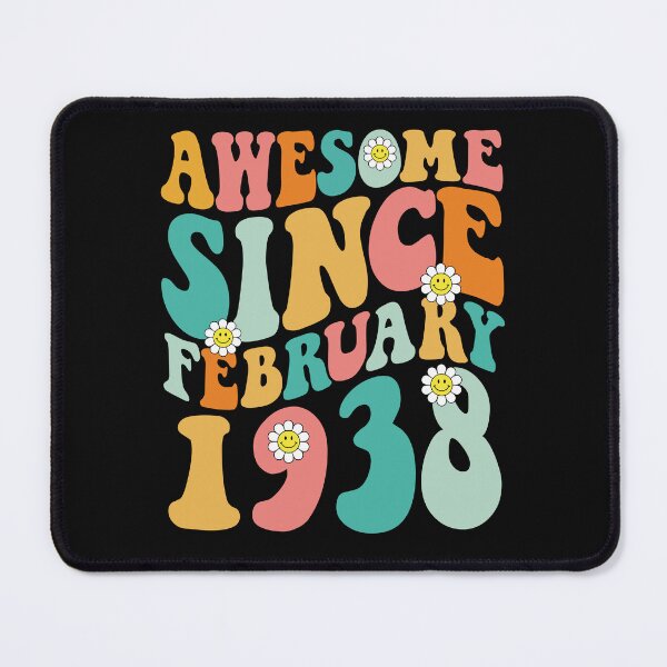 Item preview, Awesome Since February 1938 | Made In 1938 | Retro Groovy Birthday designed and sold by Christina-grich.