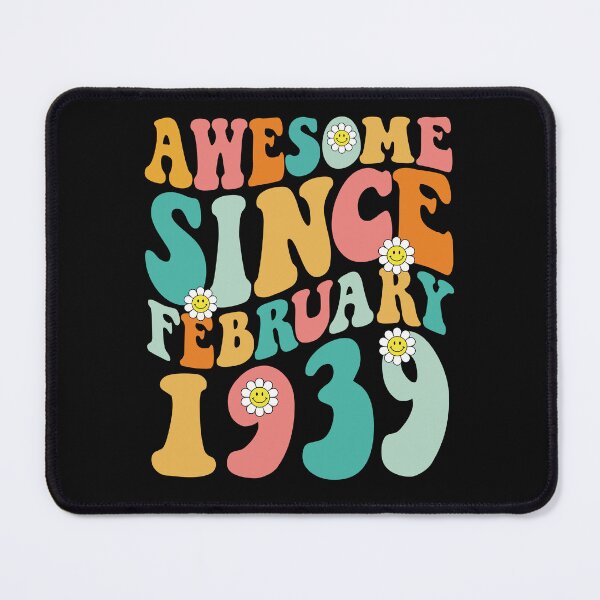 Item preview, Awesome Since February 1939 | Made In 1939 | Retro Groovy Birthday designed and sold by Christina-grich.