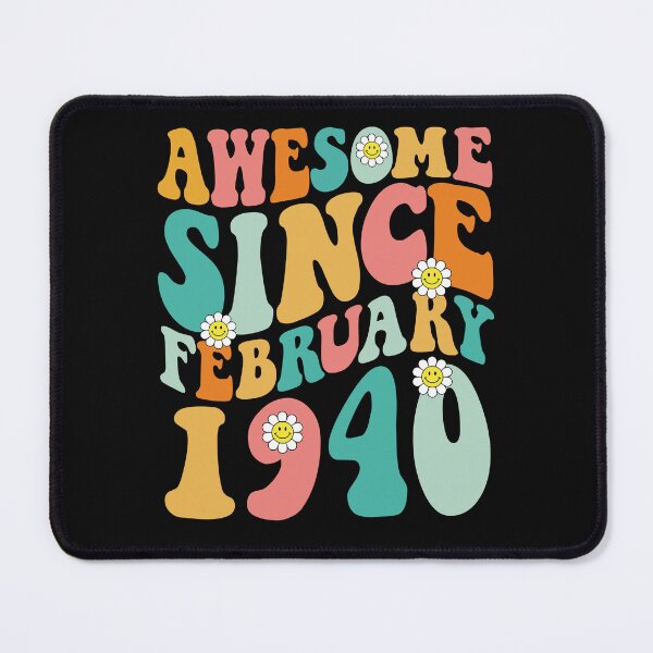 Item preview, Awesome Since February 1940 | Made In 1940 | Retro Groovy Birthday designed and sold by Christina-grich.