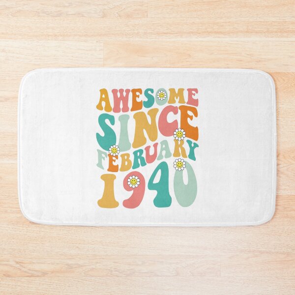 Item preview, Awesome Since February 1940 | Made In 1940 | Retro Groovy Birthday designed and sold by Christina-grich.