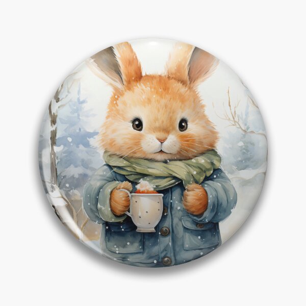 Item preview, Bunny's Winter Bliss: Cozy Mug and Warm Attire designed and sold by LittleLuvies.