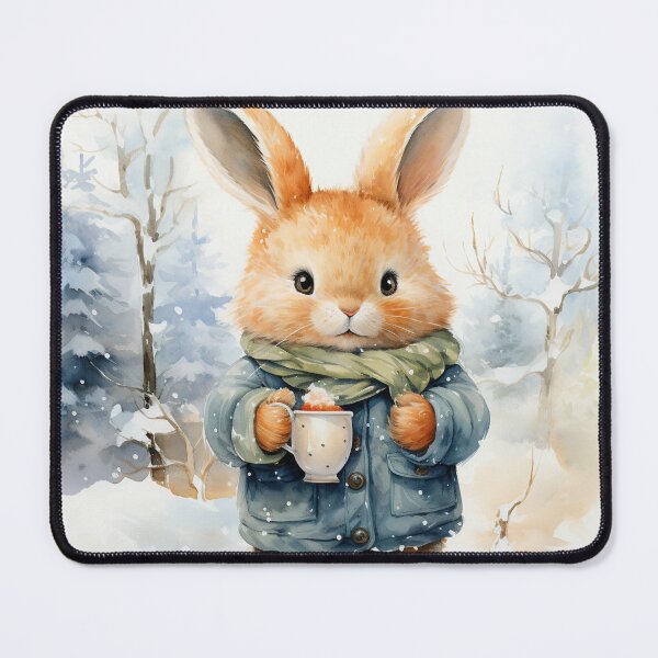 Item preview, Bunny's Winter Bliss: Cozy Mug and Warm Attire designed and sold by LittleLuvies.
