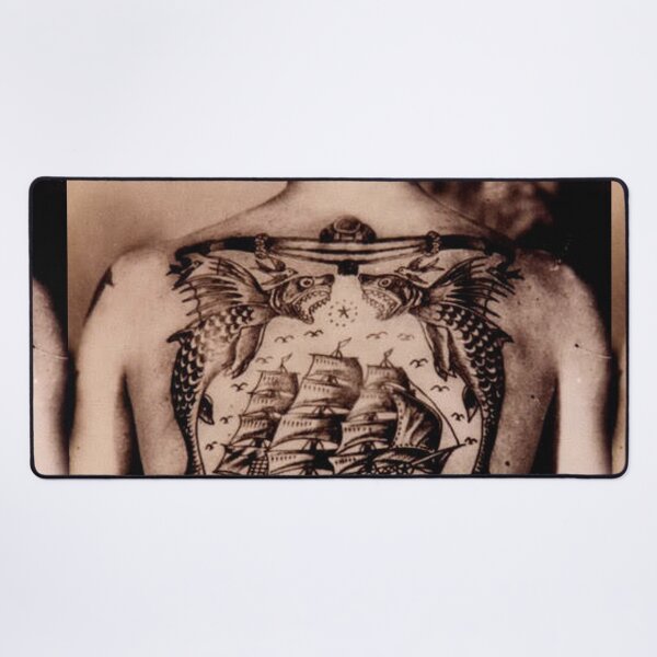 Item preview, vintage tattoo man sailor back tattooed  designed and sold by Coolstuff4you71.