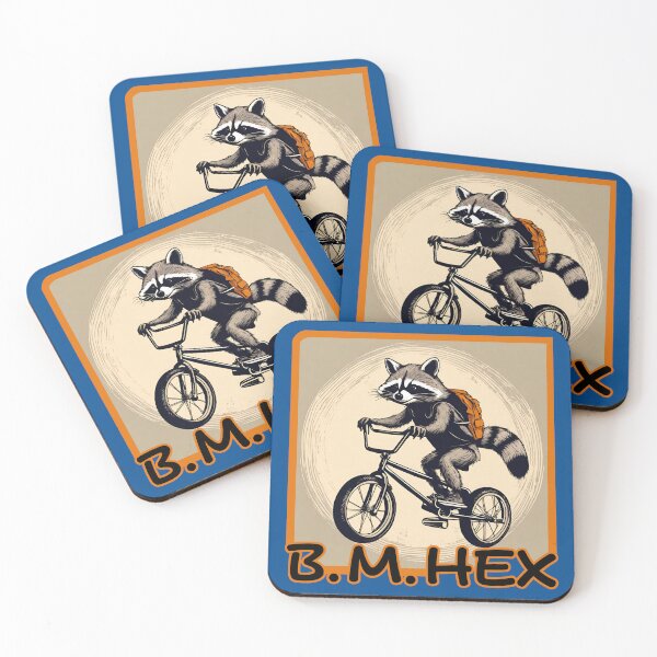 Item preview, Raccoon bmx rider  designed and sold by Eolithic.