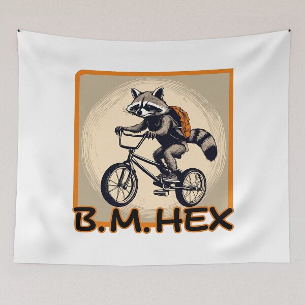 Item preview, Raccoon bmx rider  designed and sold by Eolithic.