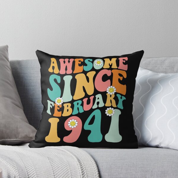 Item preview, Awesome Since February 1941 | Made In 1941 | Retro Groovy Birthday designed and sold by Christina-grich.