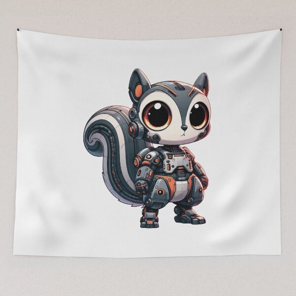 Item preview, Cute Cyberpunk Robot Squirrel! designed and sold by kukamatsu.