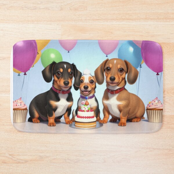 Item preview, Artwork of Dachshund family at fun birthday party designed and sold by Tio-Tecun.