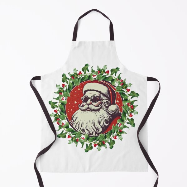 Artikelvorschau, Retro Vintage Cooler Weihnachtsmann-Weihnachtskranz entworfen und verkauft von Creations by Neph.