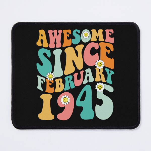 Item preview, Awesome Since February 1945 | Made In 1945 | Retro Groovy Birthday designed and sold by Christina-grich.