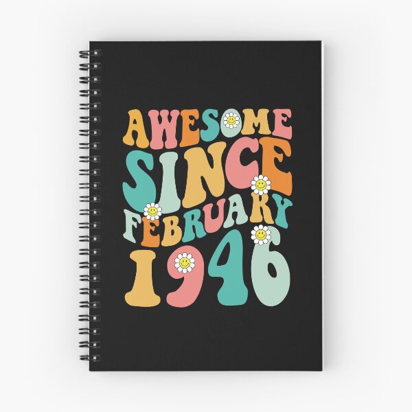 Item preview, Awesome Since February 1946 | Made In 1946 | Retro Groovy Birthday designed and sold by Christina-grich.