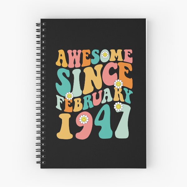 Item preview, Awesome Since February 1947 | Made In 1947 | Retro Groovy Birthday designed and sold by Christina-grich.