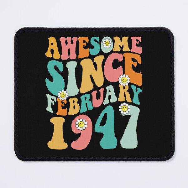 Item preview, Awesome Since February 1947 | Made In 1947 | Retro Groovy Birthday designed and sold by Christina-grich.