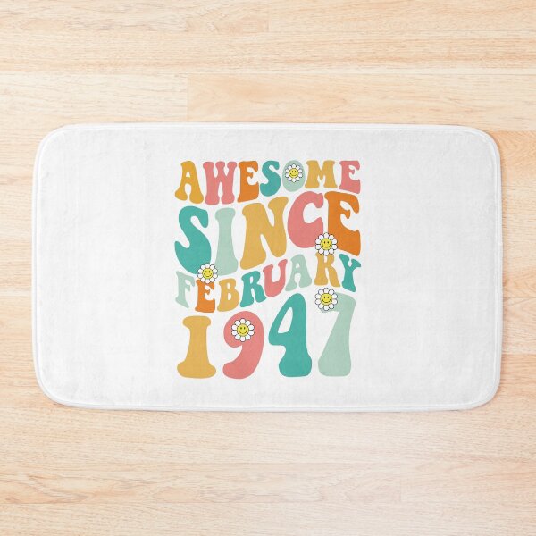 Item preview, Awesome Since February 1947 | Made In 1947 | Retro Groovy Birthday designed and sold by Christina-grich.