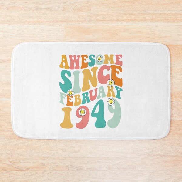 Item preview, Awesome Since February 1949 | Made In 1949 | Retro Groovy Birthday designed and sold by Christina-grich.