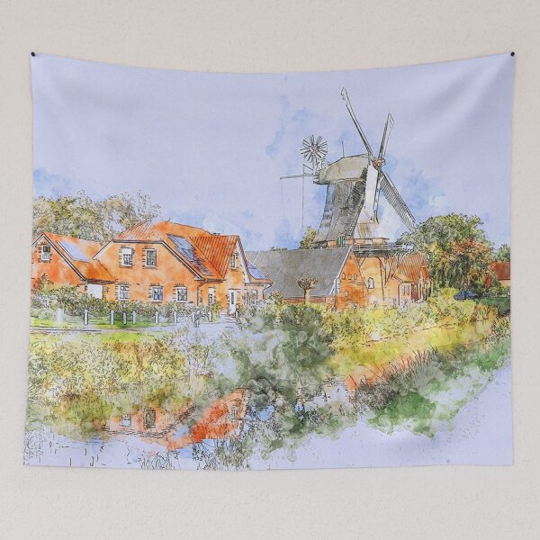 Item preview, Windmill Scene designed and sold by longford.