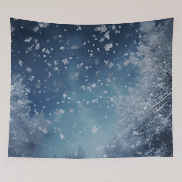 Item preview, CHRISTMAS  |  Snowfall on Trees designed and sold by RedHandedOD.