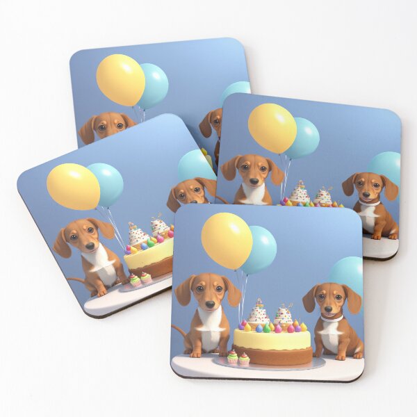 Item preview, Dachshund puppy at fun birthday party designed and sold by Tio-Tecun.