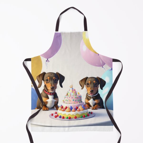 Item preview, Dachshund dog puppy beautiful artwork of fun birthday party designed and sold by Tio-Tecun.