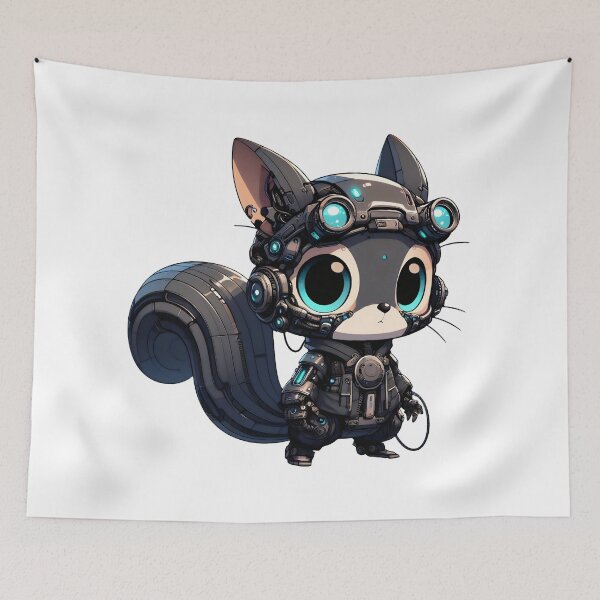 Item preview, Cute Cyberpunk Robot Squirrel! designed and sold by kukamatsu.