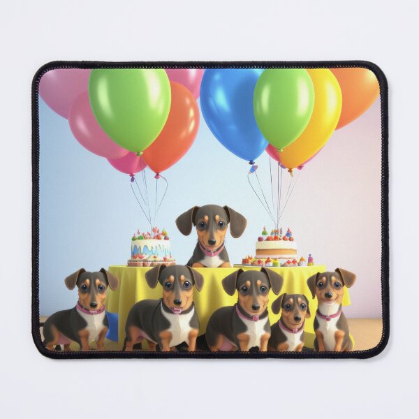 Item preview, Adorable Dachshund family at beautiful fun birthday party designed and sold by Tio-Tecun.