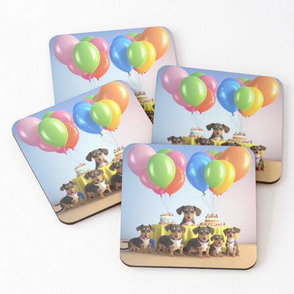 Item preview, Adorable Dachshund family at beautiful fun birthday party designed and sold by Tio-Tecun.