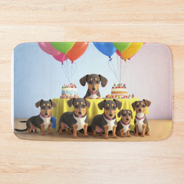 Item preview, Adorable Dachshund family at beautiful fun birthday party designed and sold by Tio-Tecun.