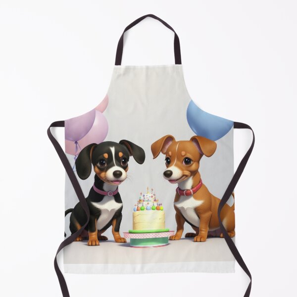 Item preview, Cute Dachshund dog at fun birthday party with balloons designed and sold by Tio-Tecun.