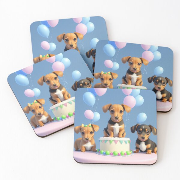 Item preview, Surreal artwork of Dachshund puppy in birthday party designed and sold by Tio-Tecun.