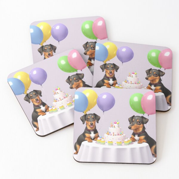 Item preview, Sureal Dachshund dog artwork in fun birthday party designed and sold by Tio-Tecun.