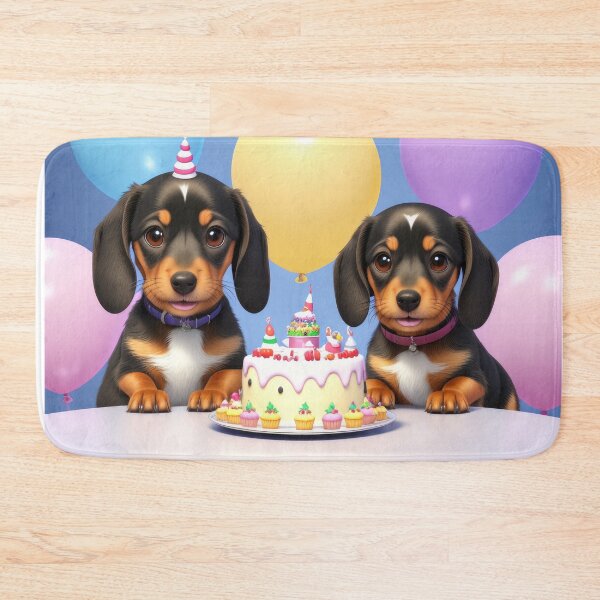 Item preview, Adorable Dachshund dog puppy in birthday party designed and sold by Tio-Tecun.