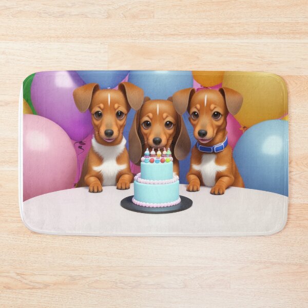 Item preview, Adorables Dachshund puppies in birthday party with balloons designed and sold by Tio-Tecun.