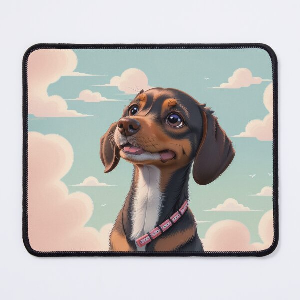 Item preview, Cute Dachshund dog beautiful dream like artwork designed and sold by Tio-Tecun.