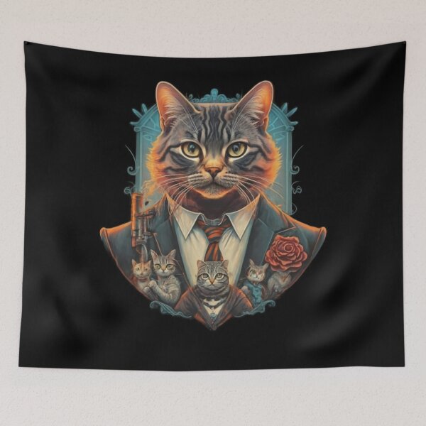 Item preview, The Catfather Gangsta Cat father OG Cat designed and sold by ZqkDesign.
