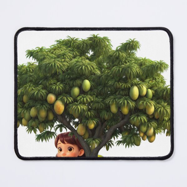 Item preview, Cute girl plucking Mango from Mango tree designed and sold by OutdoorArtistry.