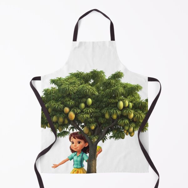 Item preview, Cute girl plucking Mango from Mango tree designed and sold by OutdoorArtistry.