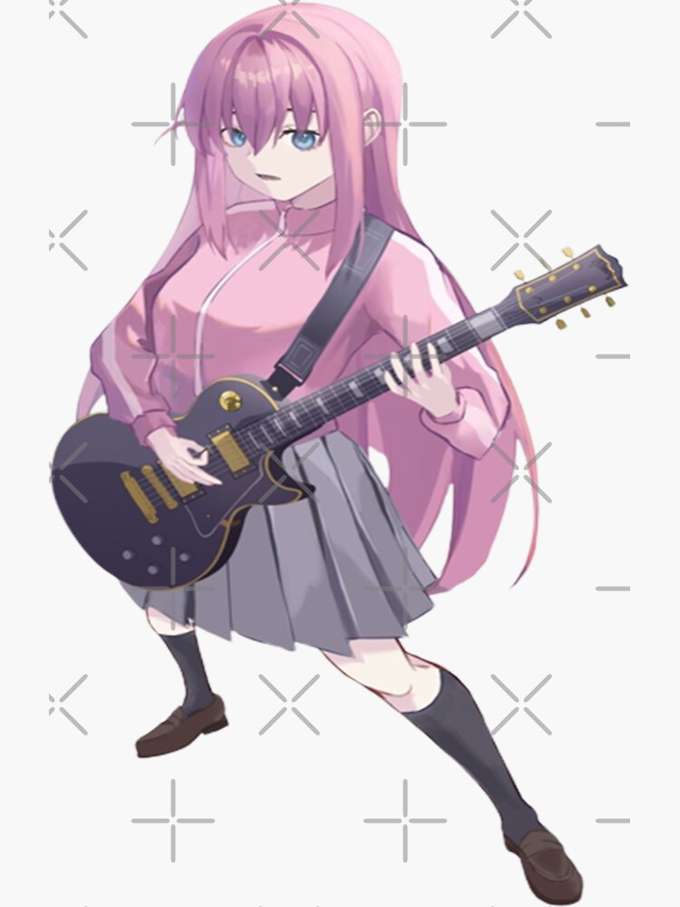 Aperçu 3 sur 3. Sticker avec l'œuvre Gotou Hitori - Bocchi le rocher créée et vendue par Theodorelmuller.