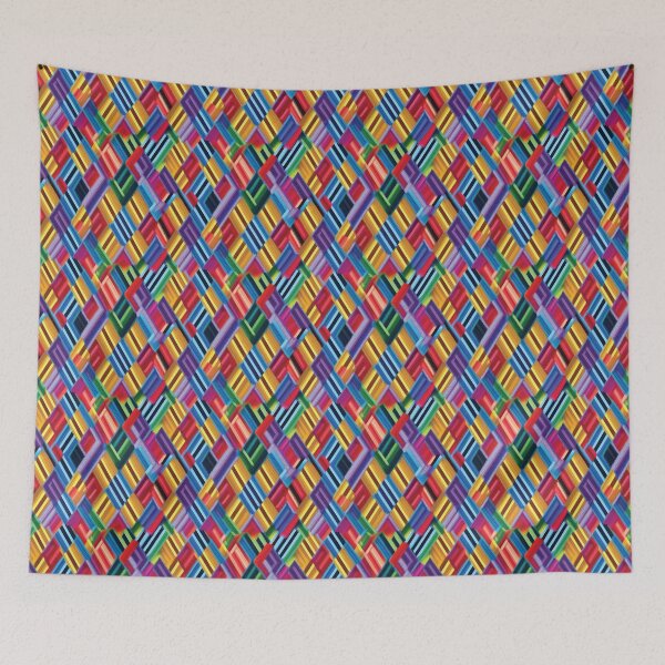 Item preview, Colorful woven fabric seamless pattern 044 designed and sold by Phumtanis66.