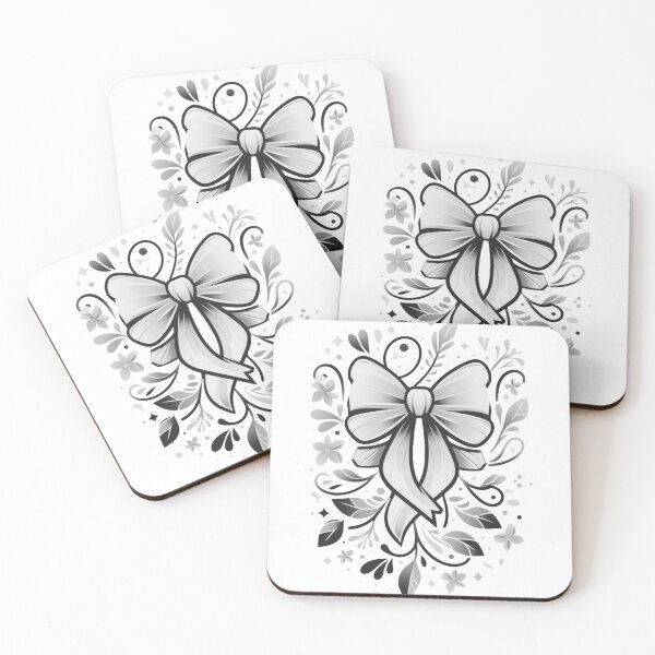 Item preview, Black Gray and White Bow Doodle Graphic Art designed and sold by Star-Fragment.
