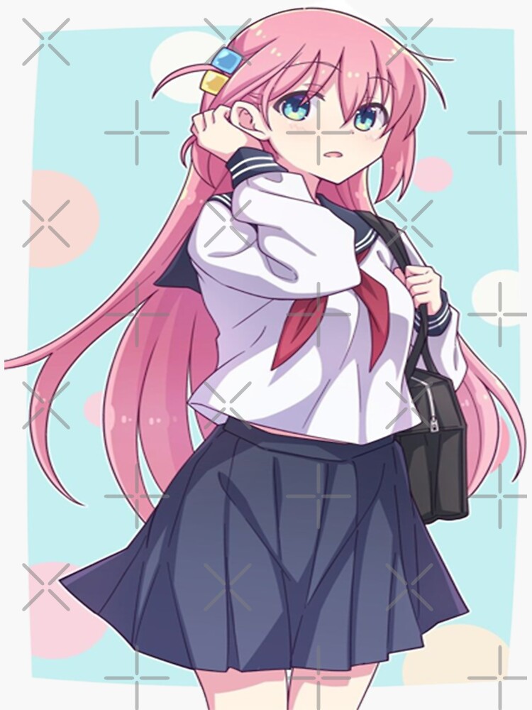 Aperçu 3 sur 3. Sticker avec l'œuvre Gotou Hitori - Bocchi le rocher créée et vendue par Theodorelmuller.