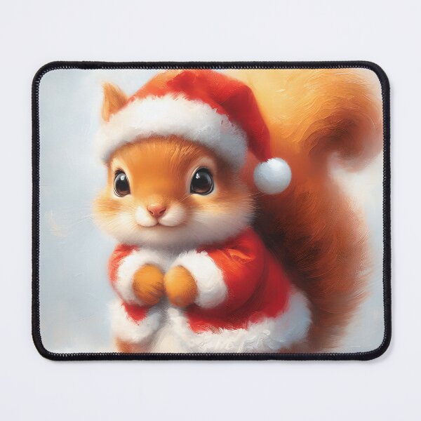 Item preview, squirrel in santa outfit designed and sold by KateBlakeO.