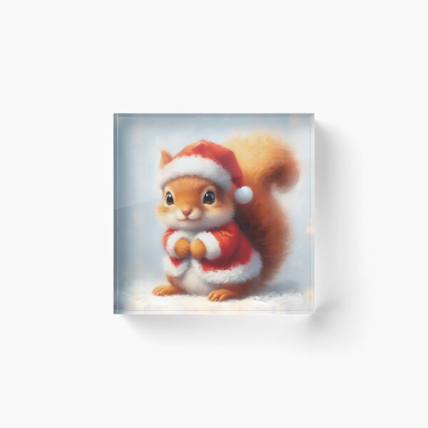 Item preview, squirrel in santa outfit designed and sold by KateBlakeO.