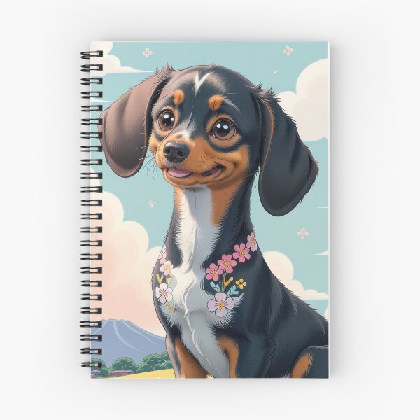 Item preview, Portrait adorable Dachshund dog beautiful colorful landscape designed and sold by Tio-Tecun.