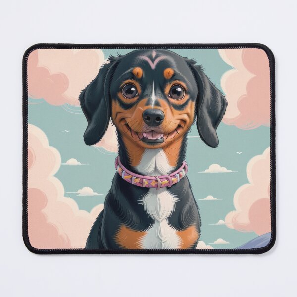 Item preview, Portrait adorable Dachshund dog beautiful colorful landscape designed and sold by Tio-Tecun.
