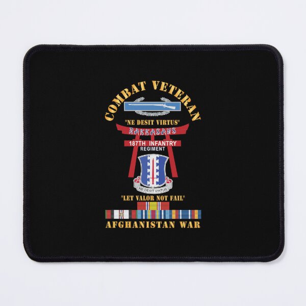 Item preview, Army - Combat Veteran - 187th Infantry Regiment - Torii, Rakkasans, Let Valor Not Fail, English, Latin w CIB w AFGHAN SVC X 300 designed and sold by Military Insignia Products.