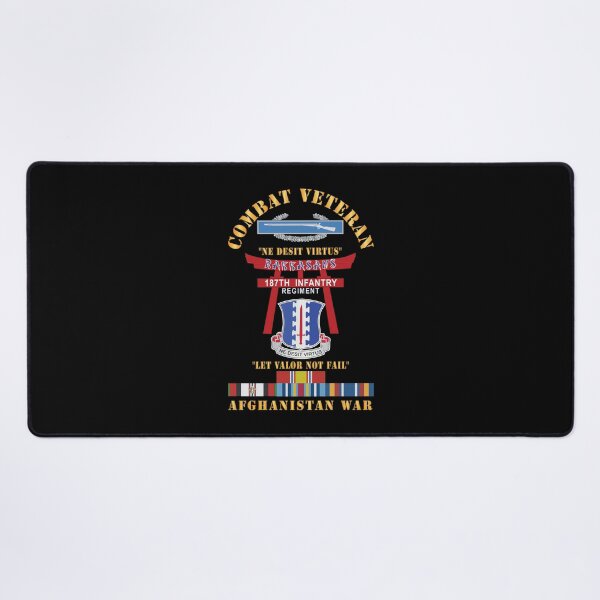 Item preview, Army - Combat Veteran - 187th Infantry Regiment - Torii, Rakkasans, Let Valor Not Fail, English, Latin w CIB w AFGHAN SVC X 300 designed and sold by Military Insignia Products.