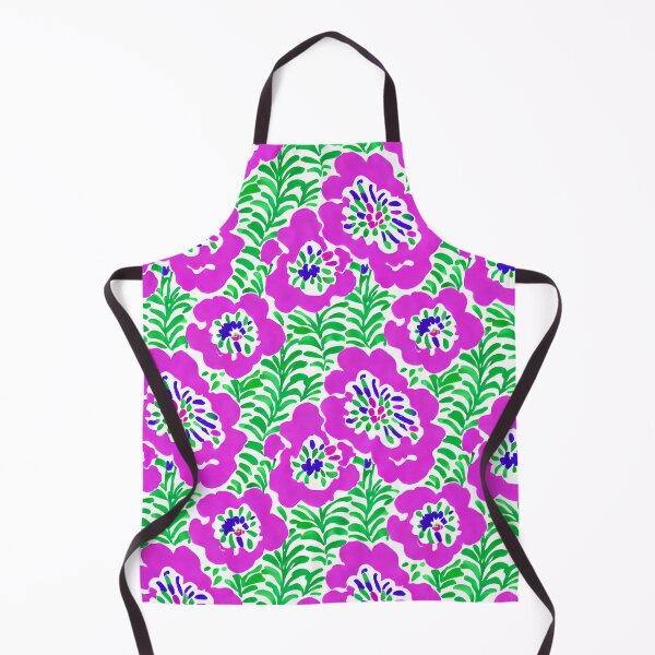 Item preview, Pink and green 70s style oversized abstract florals designed and sold by SophieClimaArt.