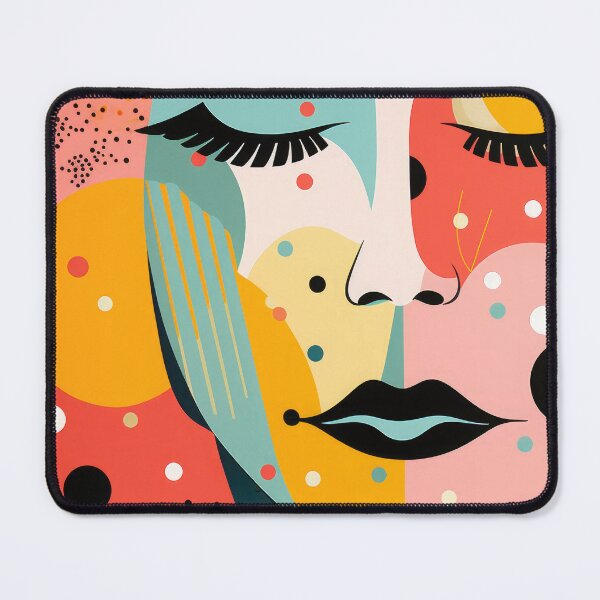 Item preview, Colorful Abstract Female Face with Dots designed and sold by GulDesignCo.