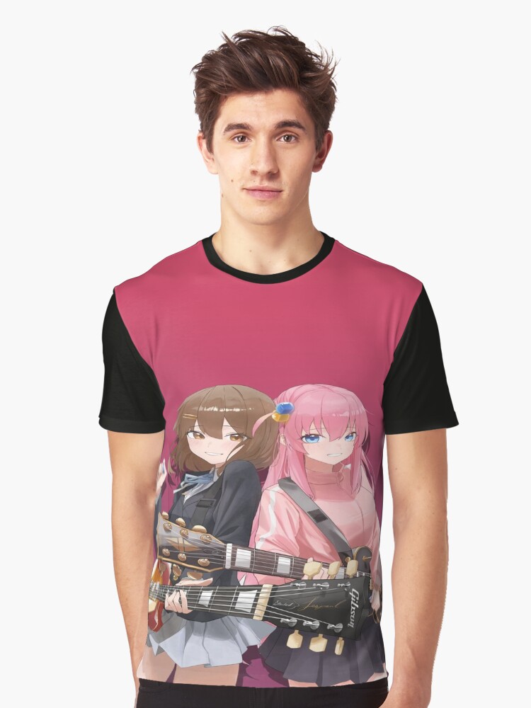 Aperçu 1 sur 5. T-shirt graphique avec l'œuvre Gotou Hitori - Bocchi le rocher créée et vendue par Theodorelmuller.